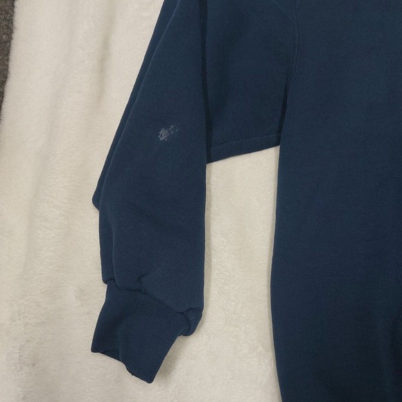 Vintage 90s Russell Athletic Navy Blue Blank Crewneck Sweatshir USA Made Size XL - Picture 6 of 12